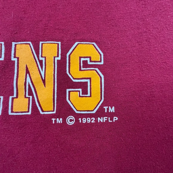 Vintage 1992 Washington Redskins NFL Competitor V-Neck Shirt Mens Medium NFLP - Picture 2 of 9